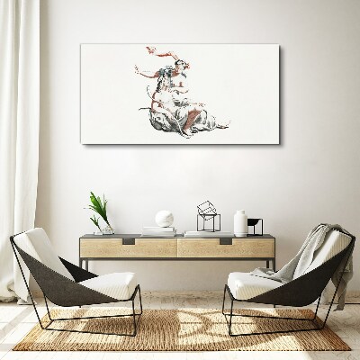 Mythological meeting Canvas wall art