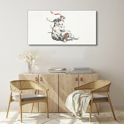 Mythological meeting Canvas wall art