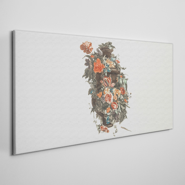 Floral vase in delicate colors Canvas wall art