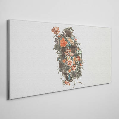 Floral vase in delicate colors Canvas wall art