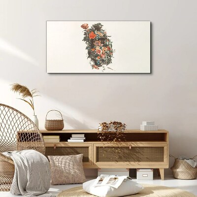 Floral vase in delicate colors Canvas wall art