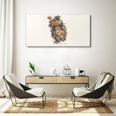 Floral vase in delicate colors Canvas wall art