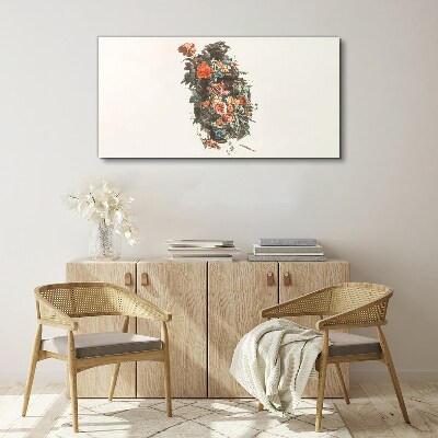 Floral vase in delicate colors Canvas wall art