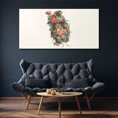 Floral vase in delicate colors Canvas wall art