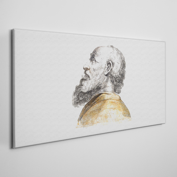 Portrait of a man with a beard Canvas wall art