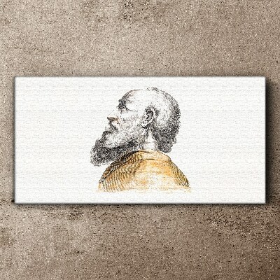 Portrait of a man with a beard Canvas wall art