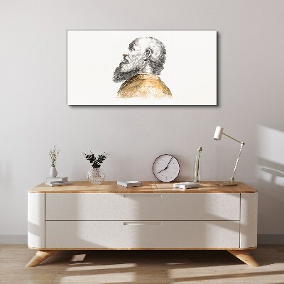 Portrait of a man with a beard Canvas wall art