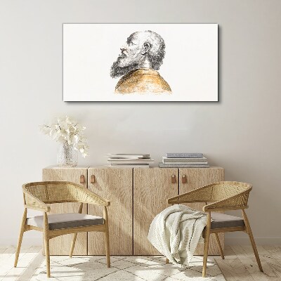 Portrait of a man with a beard Canvas wall art