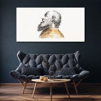 Portrait of a man with a beard Canvas wall art