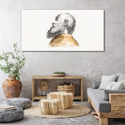 Portrait of a man with a beard Canvas wall art