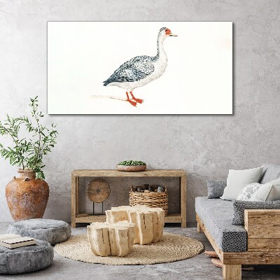 Goose in delicate shades Print on canvas