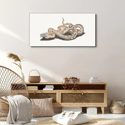Snake pattern with colorful details Canvas wall art