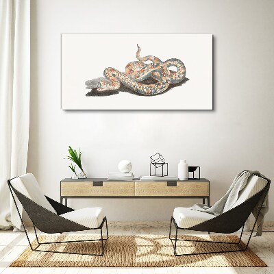 Snake pattern with colorful details Canvas wall art
