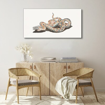 Snake pattern with colorful details Canvas wall art