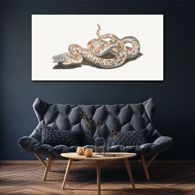 Snake pattern with colorful details Canvas wall art