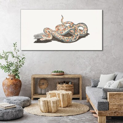 Snake pattern with colorful details Canvas wall art