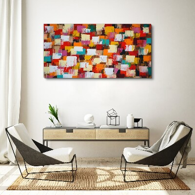 Colorful mosaic abstract pattern Print on canvas