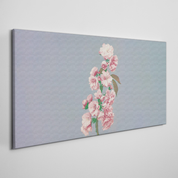 Floral landscape in pastel shades Print on canvas