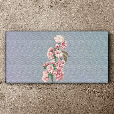 Floral landscape in pastel shades Print on canvas