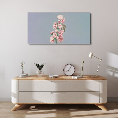 Floral landscape in pastel shades Print on canvas