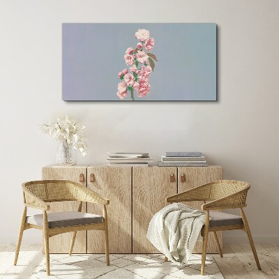 Floral landscape in pastel shades Print on canvas