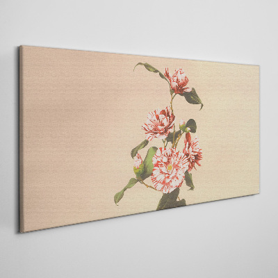 Floral motif in delicate shades Print on canvas