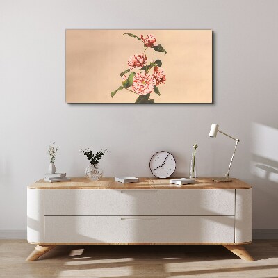 Floral motif in delicate shades Print on canvas