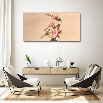 Floral motif in delicate shades Print on canvas