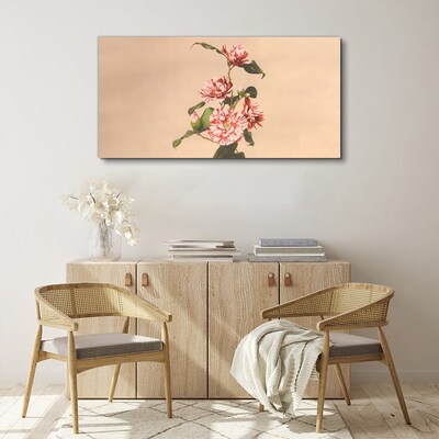 Floral motif in delicate shades Print on canvas