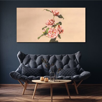 Floral motif in delicate shades Print on canvas