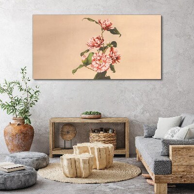 Floral motif in delicate shades Print on canvas