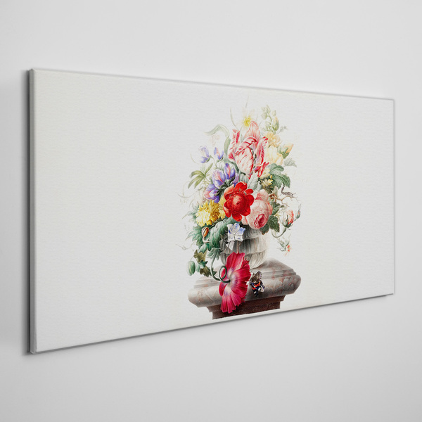 Floral arrangement in a vase Print on canvas