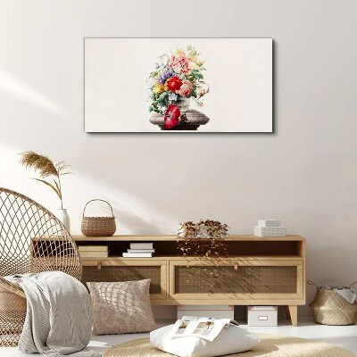 Floral arrangement in a vase Print on canvas