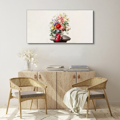 Floral arrangement in a vase Print on canvas