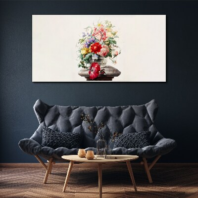 Floral arrangement in a vase Print on canvas