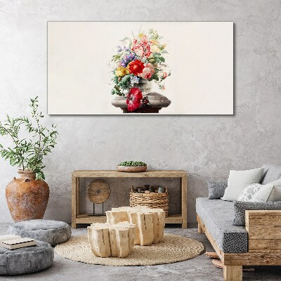 Floral arrangement in a vase Print on canvas