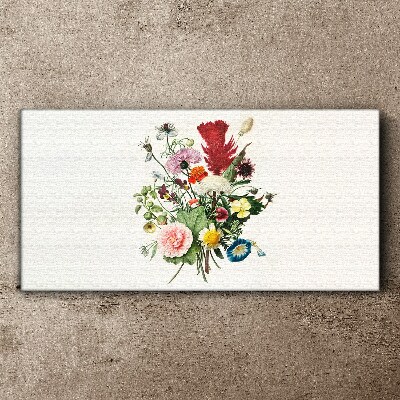 Floral arrangement in pastel colors Canvas wall art