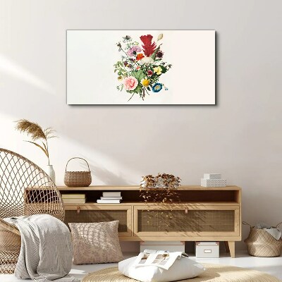 Floral arrangement in pastel colors Canvas wall art