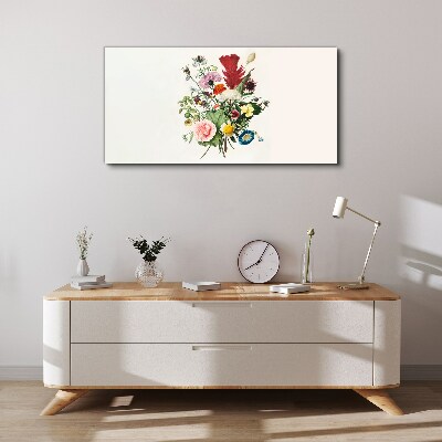 Floral arrangement in pastel colors Canvas wall art