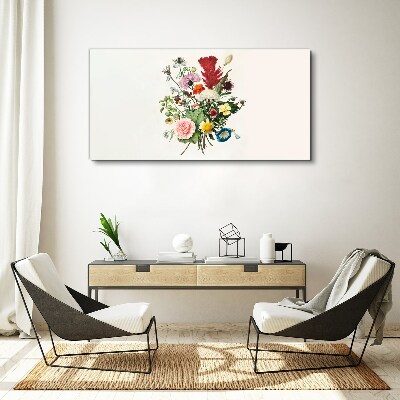 Floral arrangement in pastel colors Canvas wall art