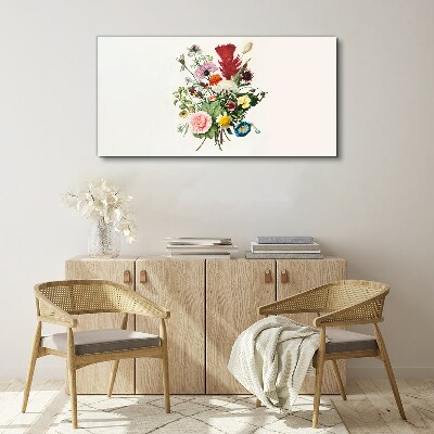 Floral arrangement in pastel colors Canvas wall art