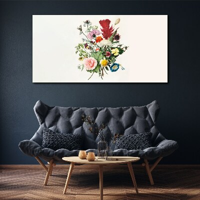 Floral arrangement in pastel colors Canvas wall art