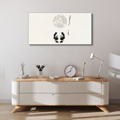 Balance of nature in monochrome Print on canvas