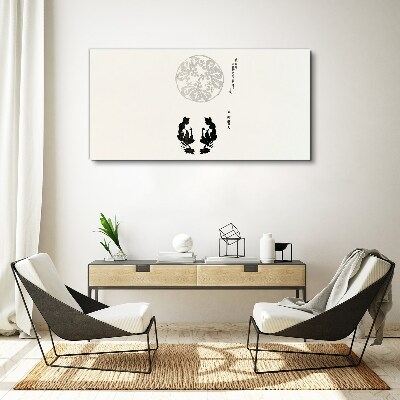 Balance of nature in monochrome Print on canvas