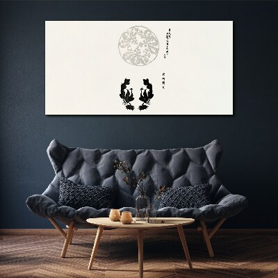Balance of nature in monochrome Print on canvas