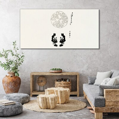 Balance of nature in monochrome Print on canvas