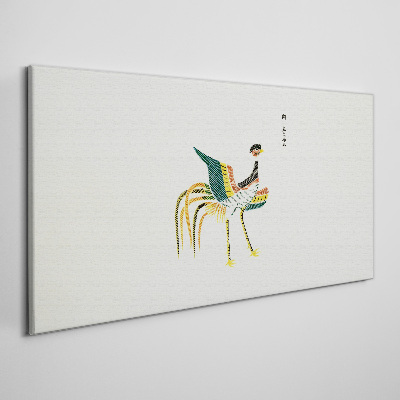 Colorful bird on the background Print on canvas