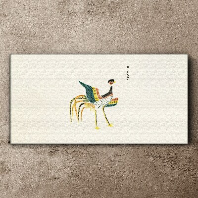 Colorful bird on the background Print on canvas