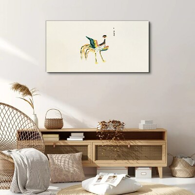 Colorful bird on the background Print on canvas