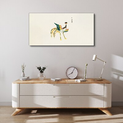 Colorful bird on the background Print on canvas